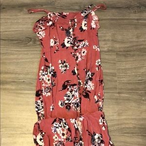 Long strappy button down dress